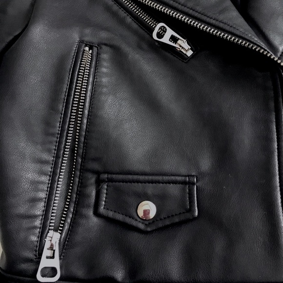ZARA Faux Leather Biker Jacket - Picture 2 of 5